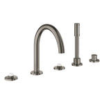 Grohe Atrio Private Collection 5 Delikli Ankastre Küvet Bataryası (Sıva Üstü Grubu), Fırçalı Sert Grafit - Ürün Görseli