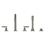 Grohe Atrio Private Collection 5 Delikli Ankastre Küvet Bataryası (Sıva Üstü Grubu), Fırçalı Sert Grafit - Ürün Görseli