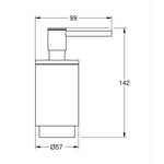 Grohe Selection Sıvı Sabunluk, Sert Grafit - Teknik Çizim