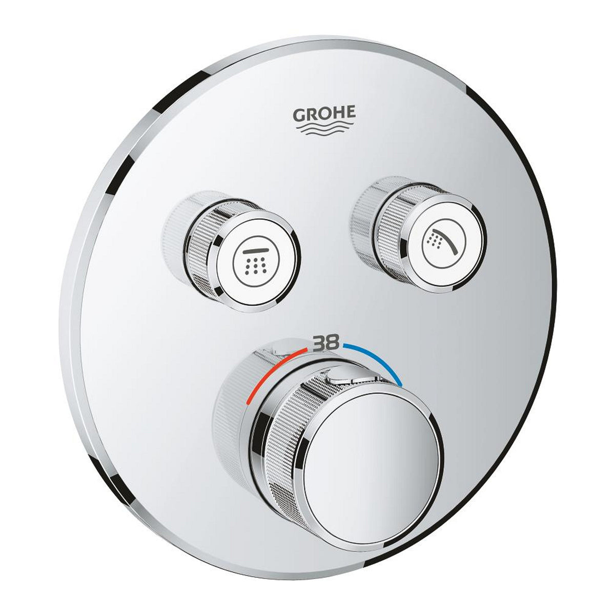 Grohe Grohtherm SmartControl Çift Valfli Akış Kontrollü, Ankastre Termostatik Banyo Bataryası (Sıva Üstü Grubu) - Ürün Görseli