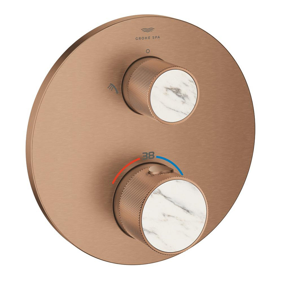 Grohe Atrio Private Collection Ankastre Termostatik Banyo Bataryası (2 Yollu, Sıva Üstü Grubu), Fırçalı Bakır - Ürün Görseli