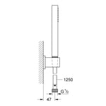 Grohe Euphoria Cube Stick El Duş Seti - Teknik Çizim
