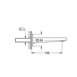 Grohe Plus Çıkış Ucu - Teknik Çizim