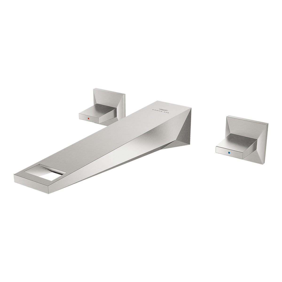 Grohe Allure Brilliant L-Boy, 3 Delikli Duvardan Ankastre Lavabo Bataryası (Sıva Üstü Grubu), Paslanmaz Çelik - Ürün Görseli