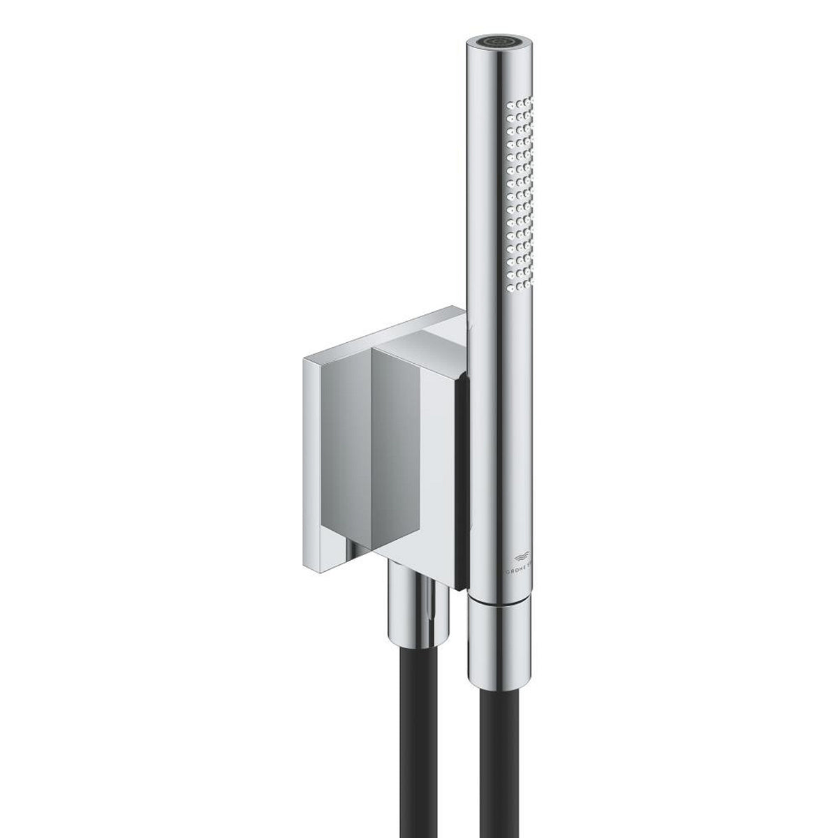 Grohe Rainshower Aqua Stick Ankastre Bağlantılı Manyetik El Duşu Seti, 2 Akışlı, Siyah-Krom (Siyah Duş Hortumu) - Ürün Görseli
