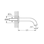 Grohe Atrio Çıkış Ucu, Bakır - Teknik Çizim