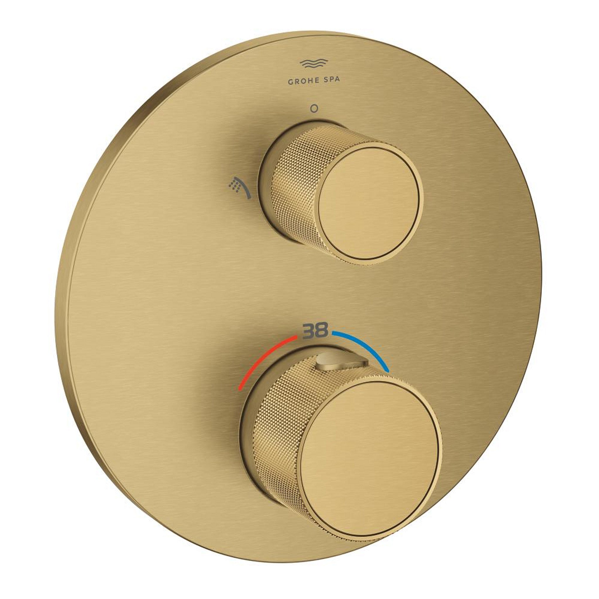 Grohe Atrio Private Collection Ankastre Termostatik Banyo Bataryası (2 Yollu, Sıva Üstü Grubu), Fırçalı Altın - Ürün Görseli