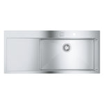 Grohe K1000 Damlalıklı Tek Gözlü Eviye, Paslanmaz Çelik (Sol Damlalıklı, 116x52 cm) - Ürün Görseli