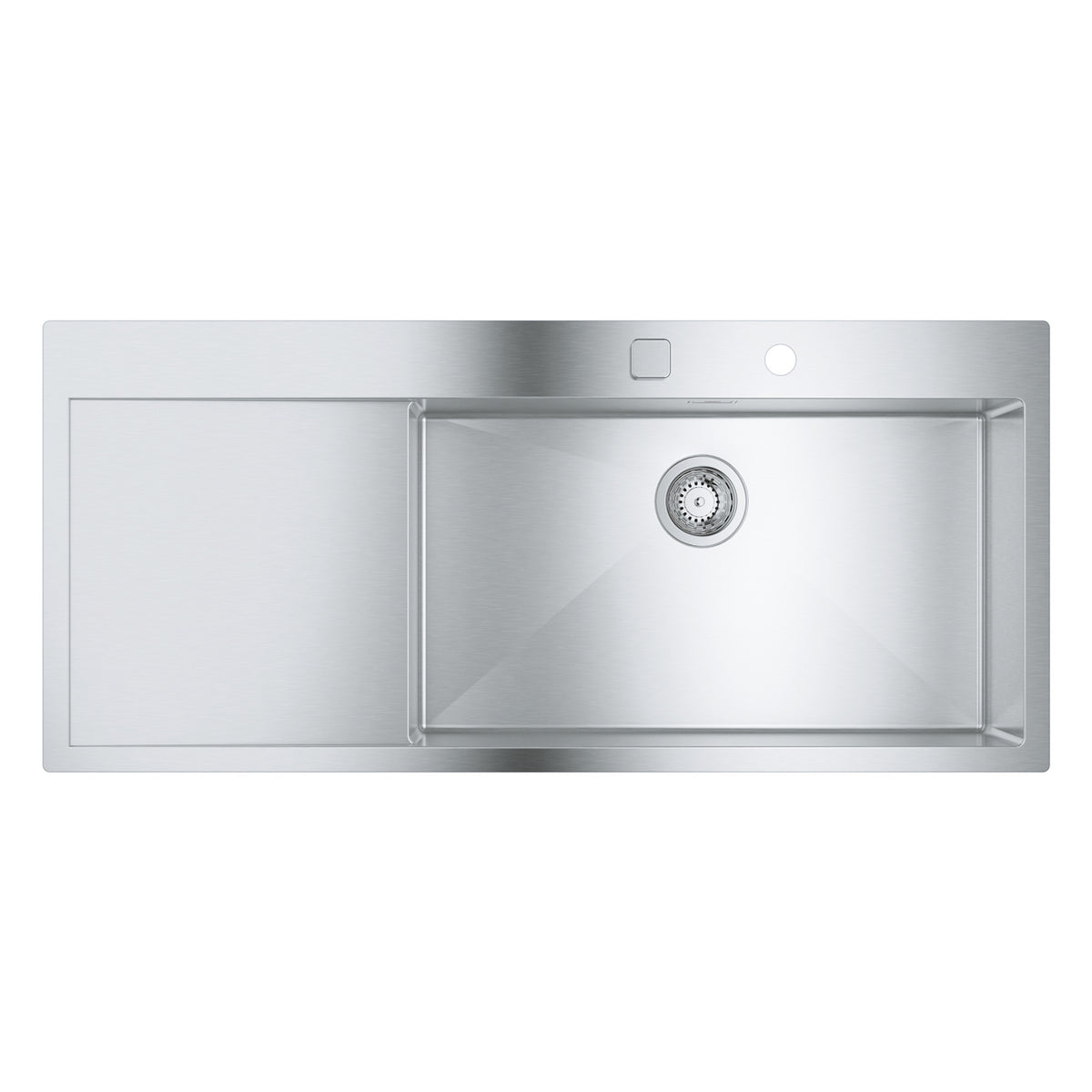 Grohe K1000 Damlalıklı Tek Gözlü Eviye, Paslanmaz Çelik (Sol Damlalıklı, 116x52 cm) - Ürün Görseli