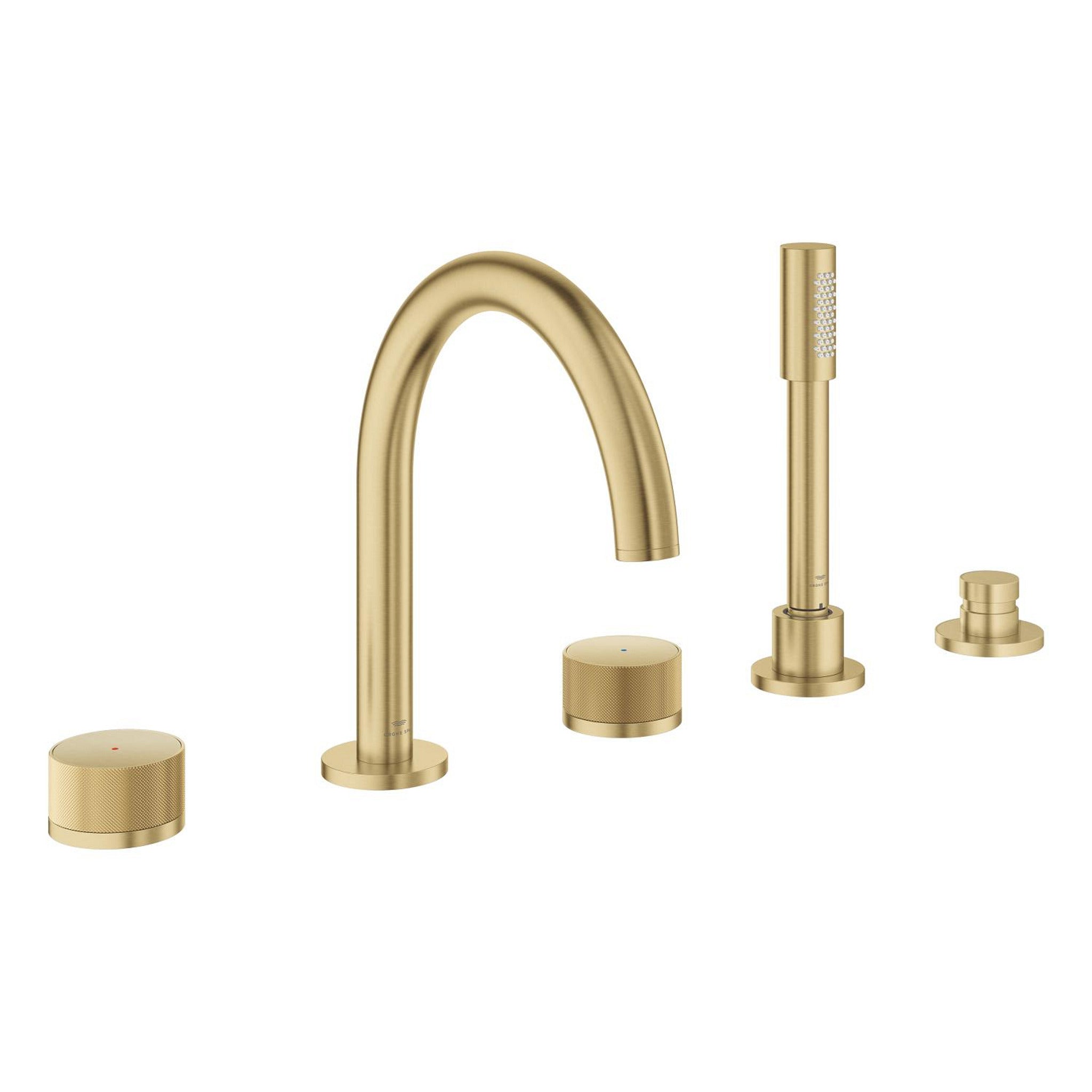 Grohe Atrio Private Collection 5 Delikli Ankastre Küvet Bataryası (Sıva Üstü Grubu), Fırçalı Altın - Ürün Görseli