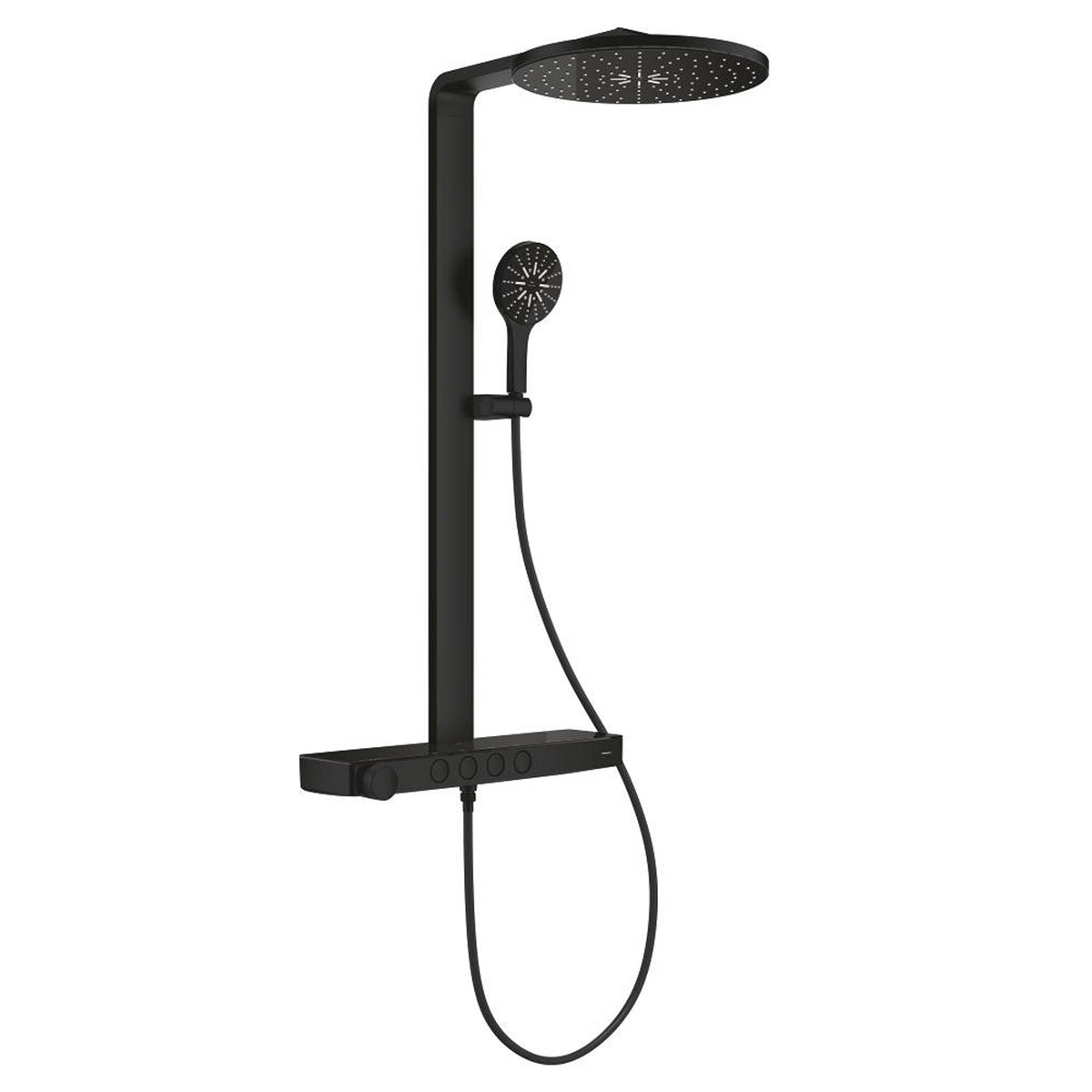 Grohe Rainshower Aqua Pure SmartControl Duş Sistemi, Duvara Monte, Termostatik Bataryalı Duş Kolonu, Hayalet Siyah - Ürün Görseli