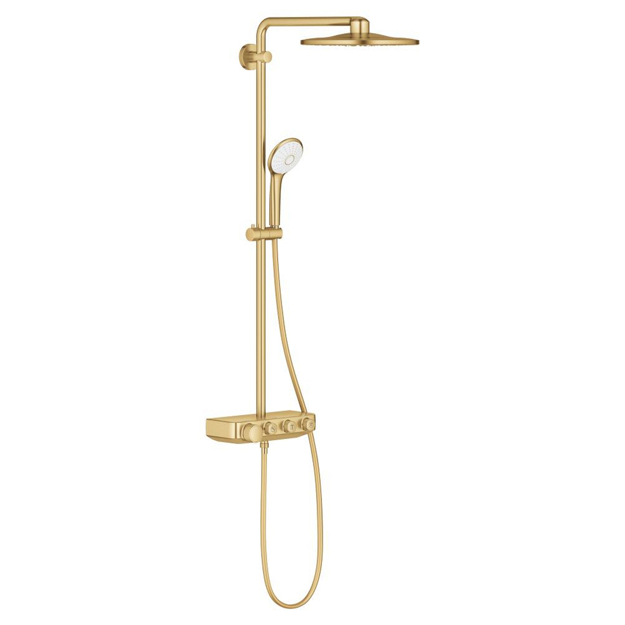 Grohe Euphoria SmartControl 310 Duo Duş Sistemi, Duvara Monte, Termostatik Bataryalı Duş Kolonu, Fırçalı Altın - Ürün Görseli