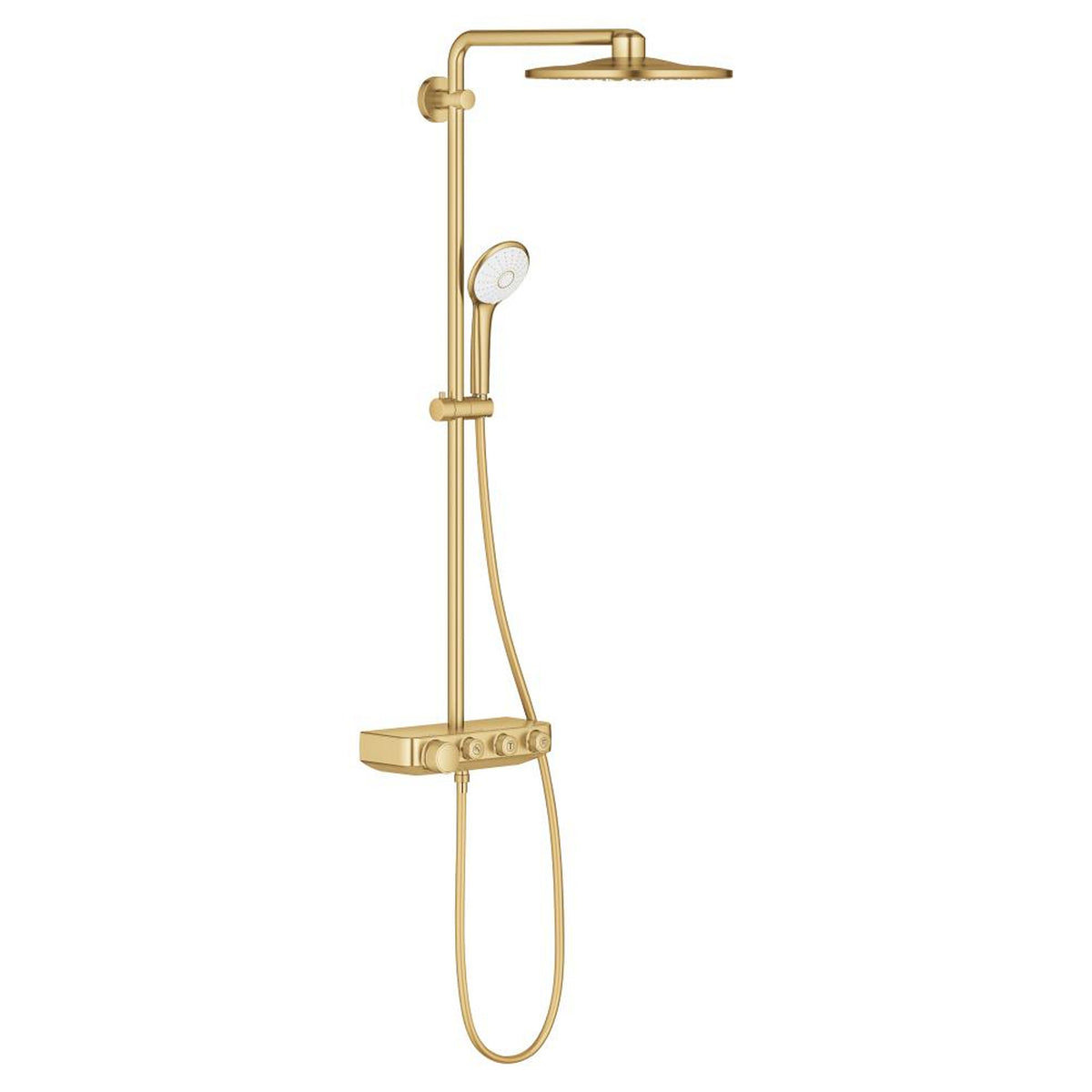 Grohe Euphoria SmartControl 310 Duo Duş Sistemi, Duvara Monte, Termostatik Bataryalı Duş Kolonu, Fırçalı Altın - Ürün Görseli