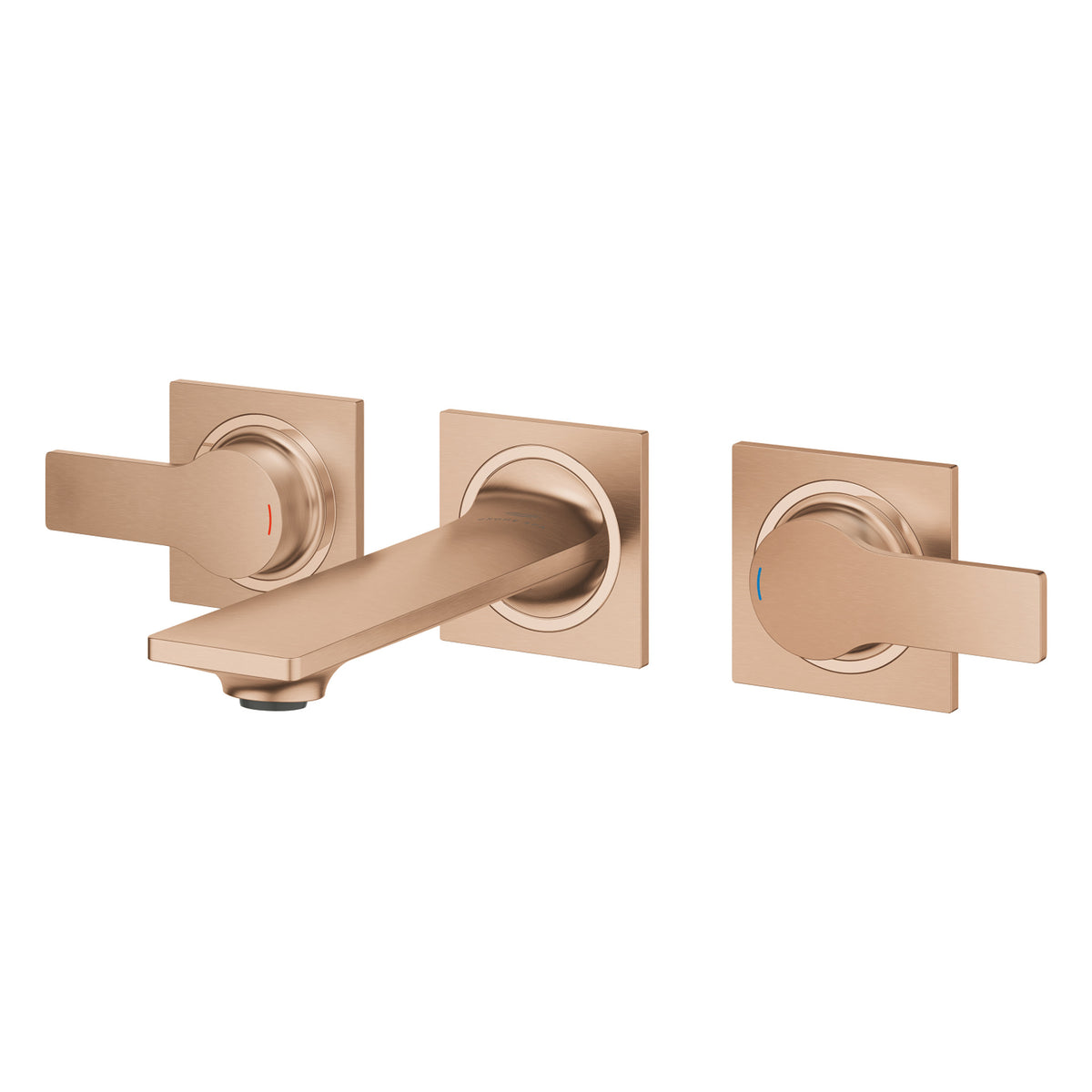 Grohe Allure 3 Delikli Ankastre Lavabo Bataryası (Sıva Üstü Grubu), Fırçalı Bakır - Ürün Görseli