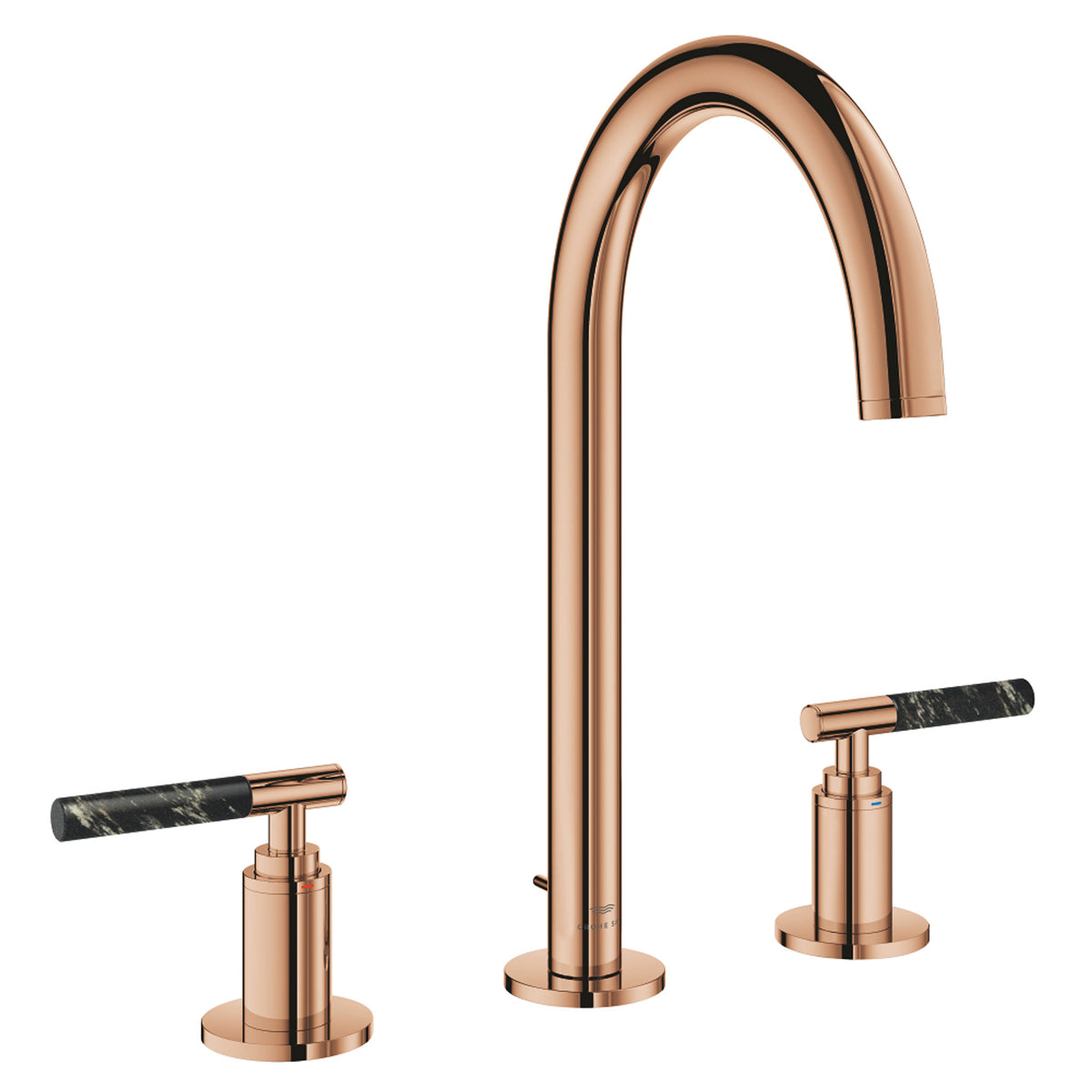 Grohe Atrio Private Collection 3 Delikli Ankastre Sifon Kumandalı Lavabo Bataryası (L-Boy), Bakır - Ürün Görseli