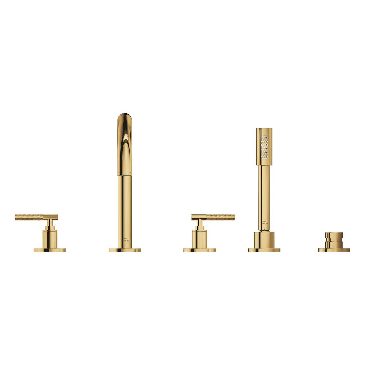 Grohe Atrio Private Collection 5 Delikli Ankastre Küvet Bataryası (Sıva Üstü Grubu), Altın - Ürün Görseli