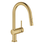 Grohe Minta Spiralli Eviye Bataryası, Fırçalı Altın - Ürün Görseli