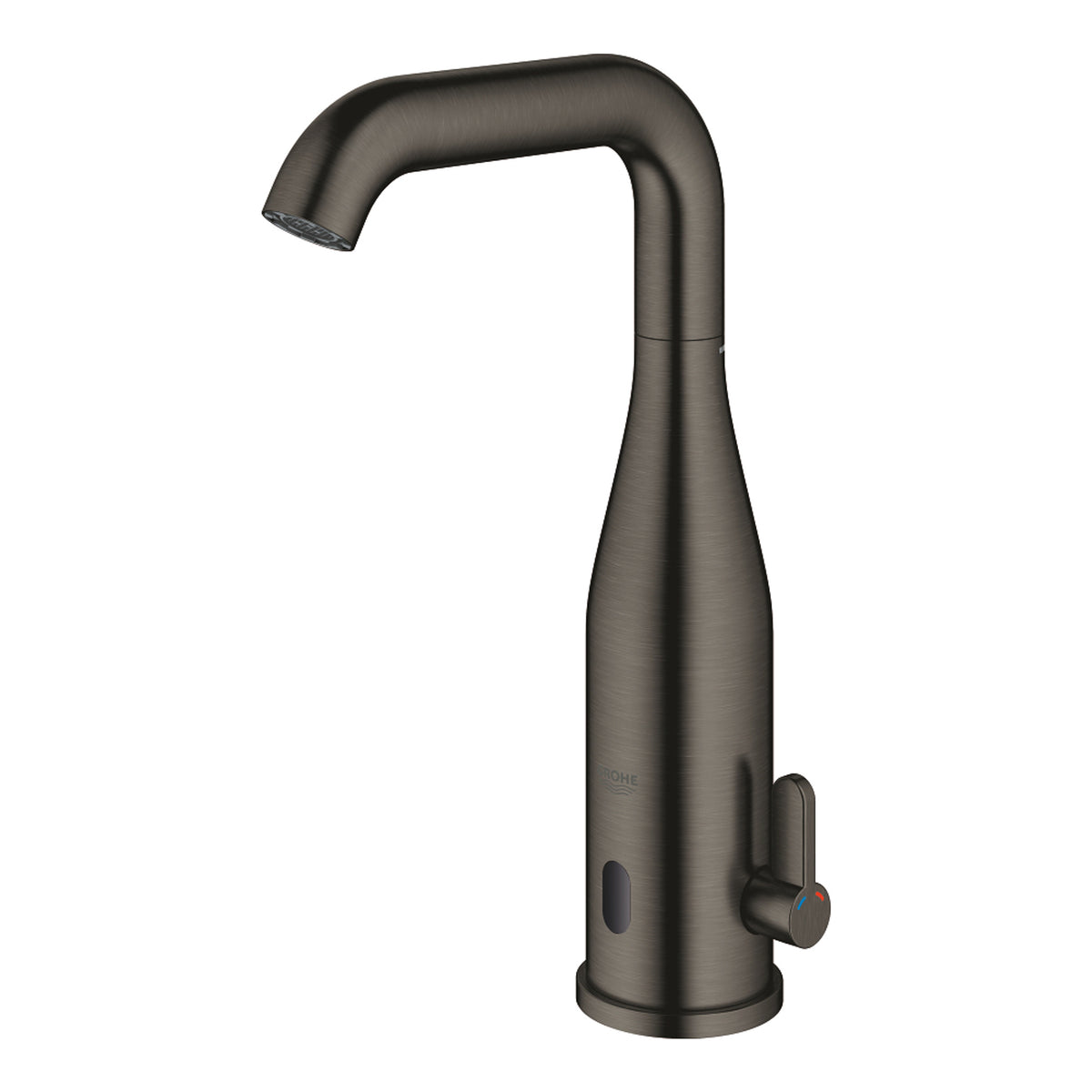 Grohe Essence E Fotoselli Lavabo Bataryası, Çift Su Girişli, Ayarlanabilir Sıcaklık Sınırlayıcısı, Fırçalı Sert Grafit - Ürün Görseli