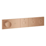 Grohe Grohtherm Aqua Tiles SmartControl Termostatik Ankastre Banyo Bataryası, 3 Çıkışlı, Fırçalı Bakır (Sıva Üstü Grubu) - Ürün Görseli