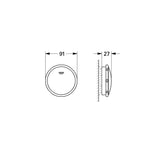 Grohe Talento Küvet Tropleni (Gider ve Taşma Seti) - Teknik Çizim