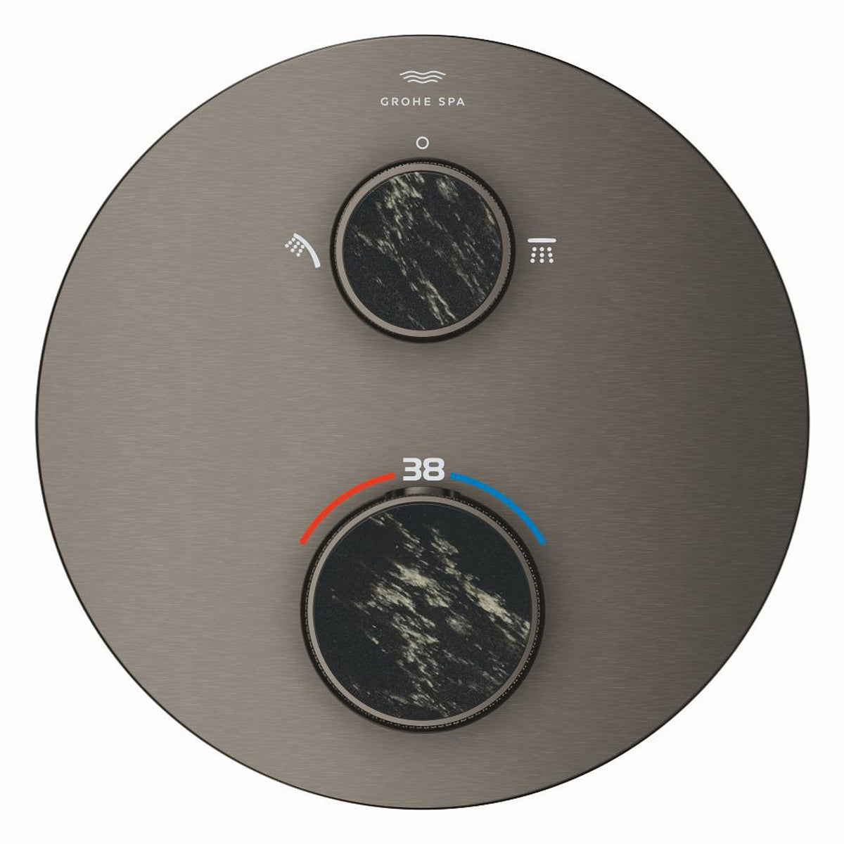 Grohe Atrio Private Collection Ankastre Termostatik Banyo Bataryası (2 Yollu, Sıva Üstü Grubu), Fırçalı Sert Grafit - Ürün Görseli