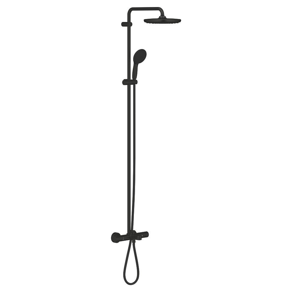Grohe Tempesta System 250 Duvara Monte Termostatik Banyo Bataryalı Duş Kolonu, Mat Siyah - Ürün Görseli