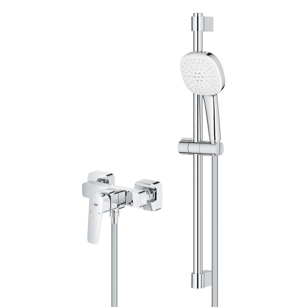 Grohe Cubeo Duş Bataryası ve Sürgülü El Duşu Seti - Ürün Görseli