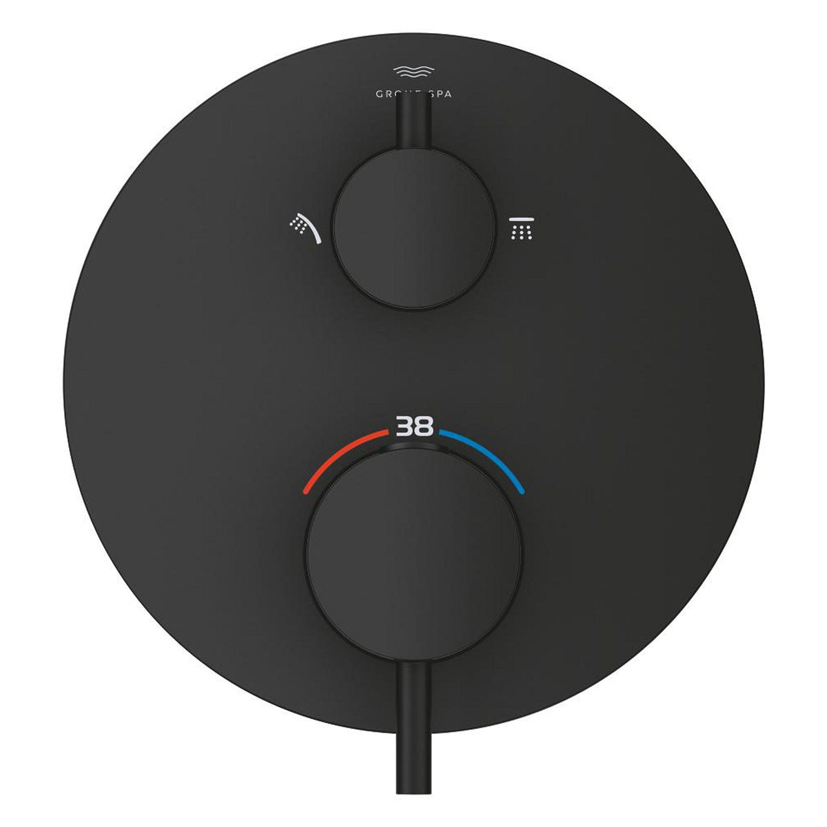 Grohe Atrio Termostatik Banyo/Duş Bataryası (Sıva Üstü Grubu), 2 Yollu, Hayalet Siyah - Ürün Görseli