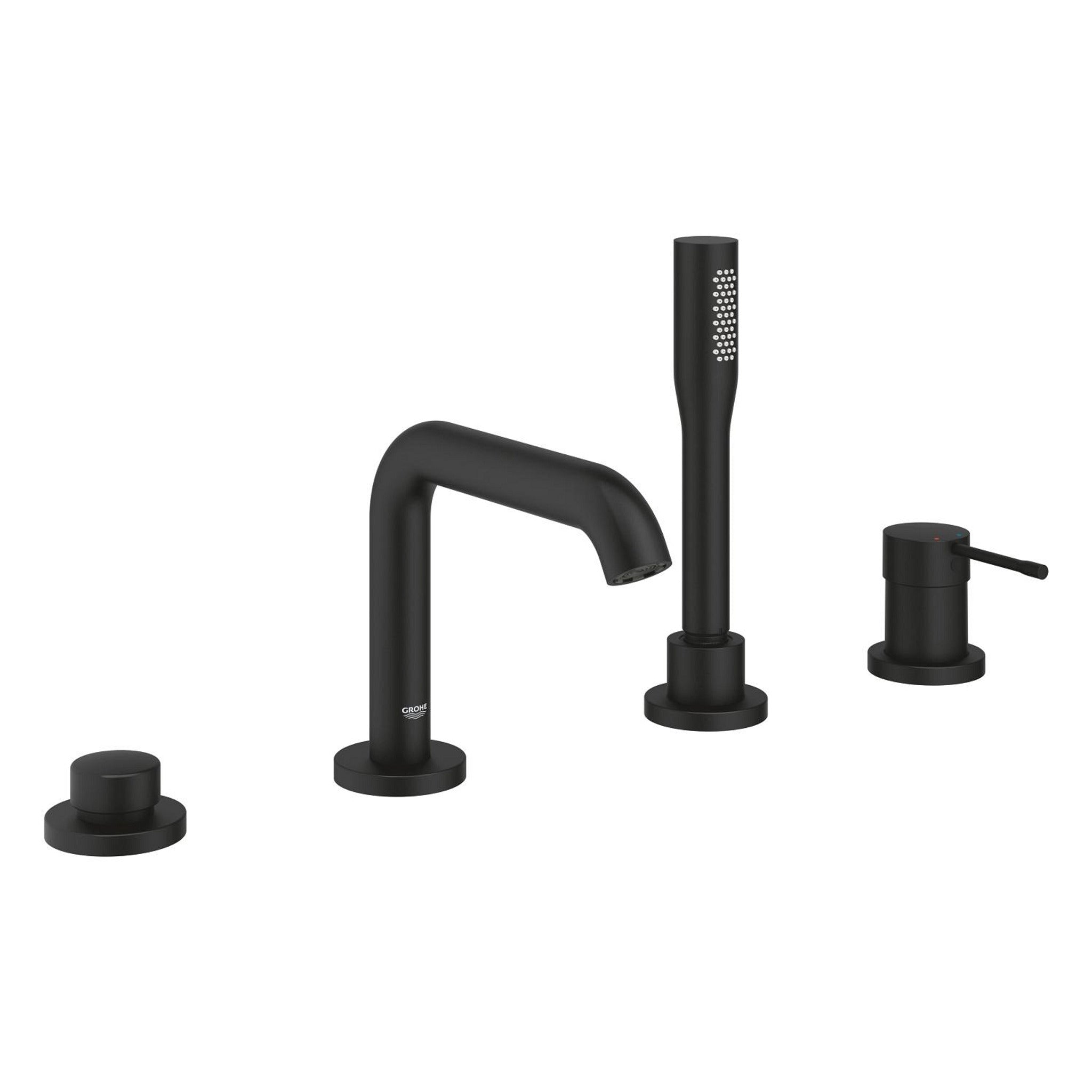 Grohe Essence Dört Delikli Ankastre Küvet Bataryası (Sıva Üstü Grubu), Hayalet Siyah - Ürün Görseli