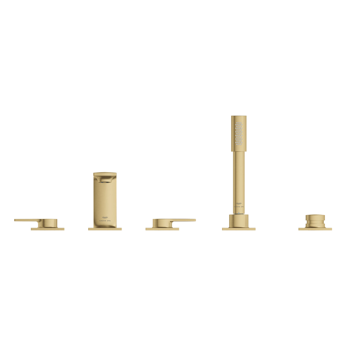 Grohe Allure 5 Delikli Ankastre Küvet Bataryası, Fırçalı Altın - Ürün Görseli