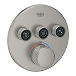 Grohe Grohtherm SmartControl Ankastre Termostatik Banyo/Duş Bataryası (Sıva Üstü Grubu), 3 Yollu, Saten Çelik - Ürün Görseli