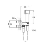 Grohe Aqua Trigger Spray Taharet Duşu Seti - Teknik Çizim