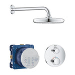 Grohe Grohtherm Perfect Ankastre Termostatik Duş Bataryası ve Tepe Duşu Seti - Ürün Görseli