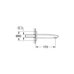 Grohe Eurostyle Cosmopolitan Çıkış Ucu - Teknik Çizim