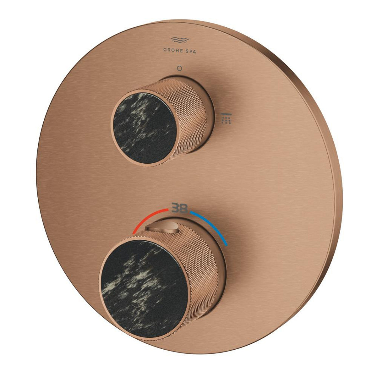 Grohe Atrio Private Collection Ankastre Termostatik Banyo Bataryası (2 Yollu, Sıva Üstü Grubu), Fırçalı Bakır - Ürün Görseli