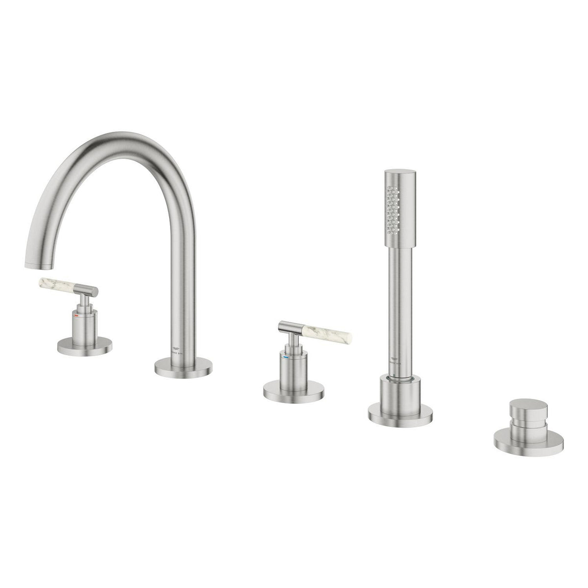 Grohe Atrio Private Collection 5 Delikli Ankastre Küvet Bataryası (Sıva Üstü Grubu), Paslanmaz Çelik - Ürün Görseli