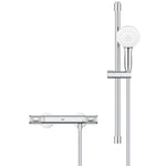 Grohe Grohtherm 1000 Performance Termostatik Duş Bataryası ve Sürgülü El Duşu Seti - Ürün Görseli