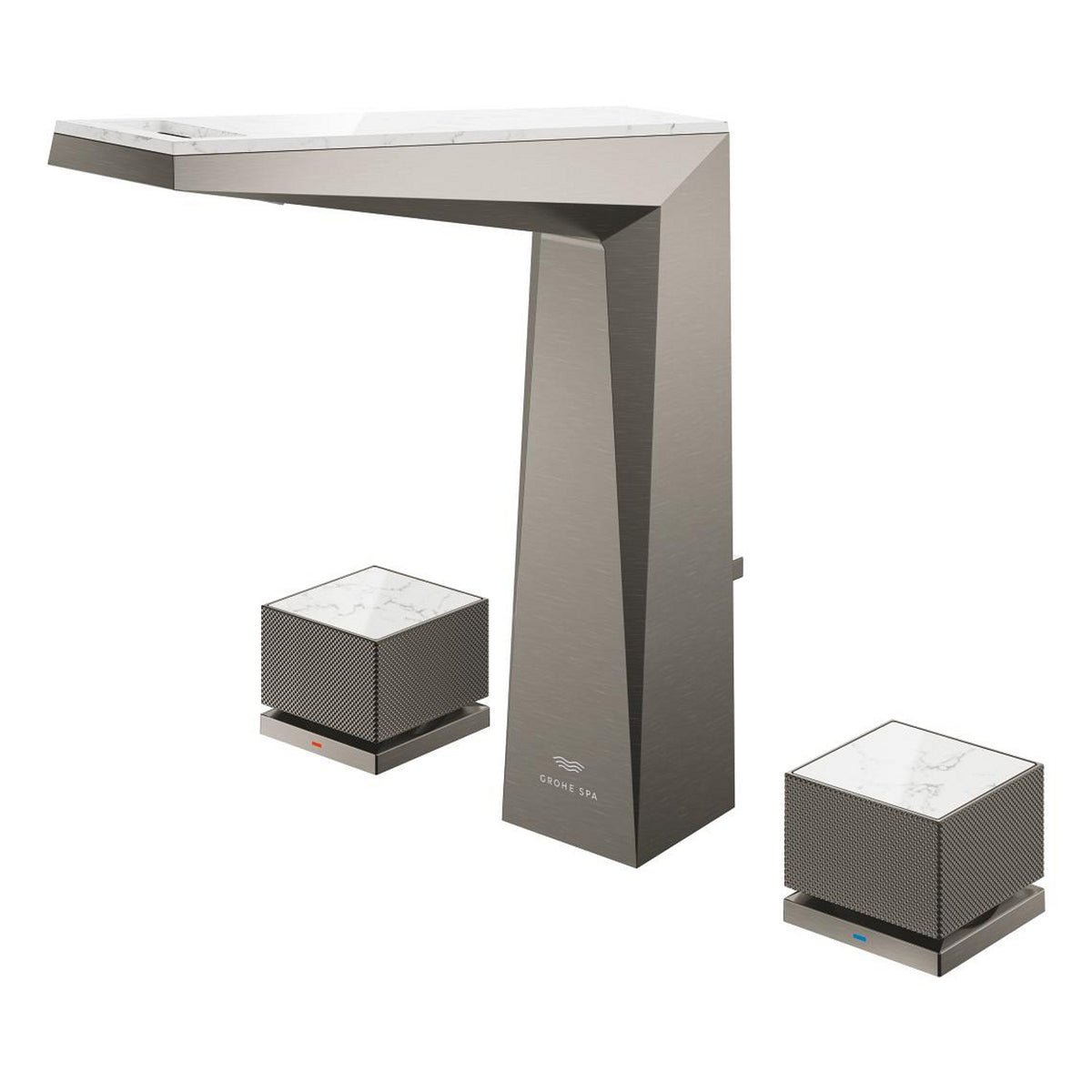 Grohe Allure Brilliant Private Collection L-Boy, 3 Delikli Lavabodan Ankastre Lavabo Bataryası, Sifon Kumandalı, Fırçalı Sert Grafit - Ürün Görseli