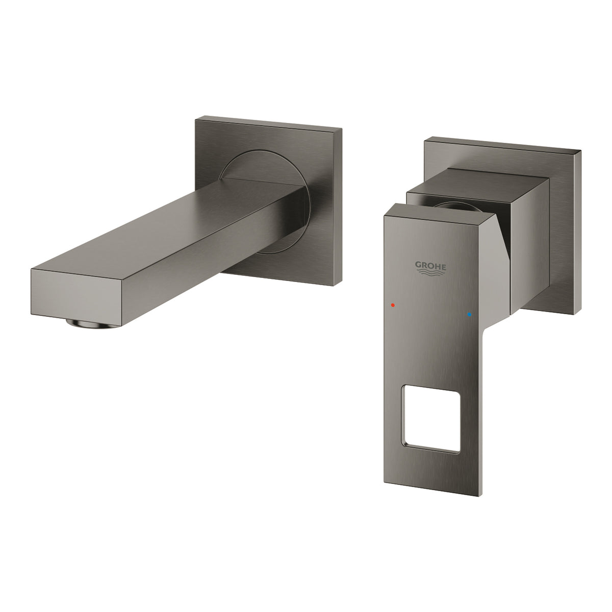 Grohe Eurocube Ankastre Lavabo Bataryası M-Boy (Sıva Üstü Grubu), Fırçalı Sert Grafit - Ürün Görseli