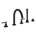 Grohe Atrio Private Collection 5 Delikli Ankastre Küvet Bataryası (Sıva Üstü Grubu), Hayalet Siyah - Ürün Görseli