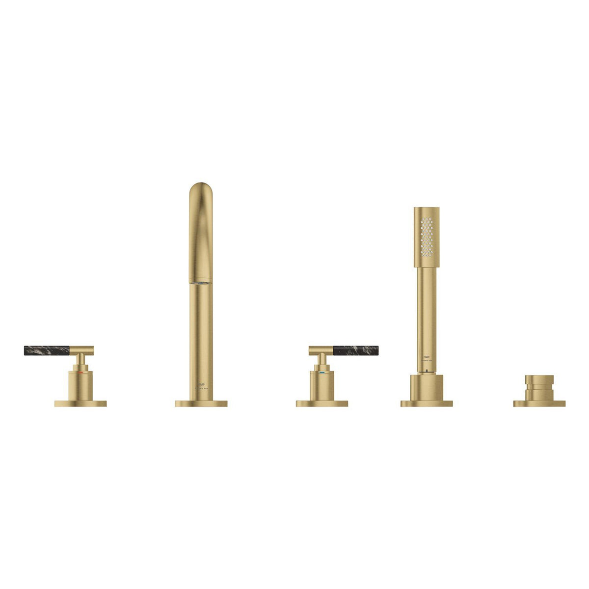 Grohe Atrio Private Collection 5 Delikli Ankastre Küvet Bataryası (Sıva Üstü Grubu), Fırçalı Altın - Ürün Görseli