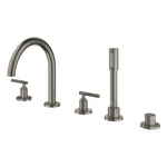 Grohe Atrio Private Collection 5 Delikli Ankastre Küvet Bataryası (Sıva Üstü Grubu), Fırçalı Sert Grafit - Ürün Görseli