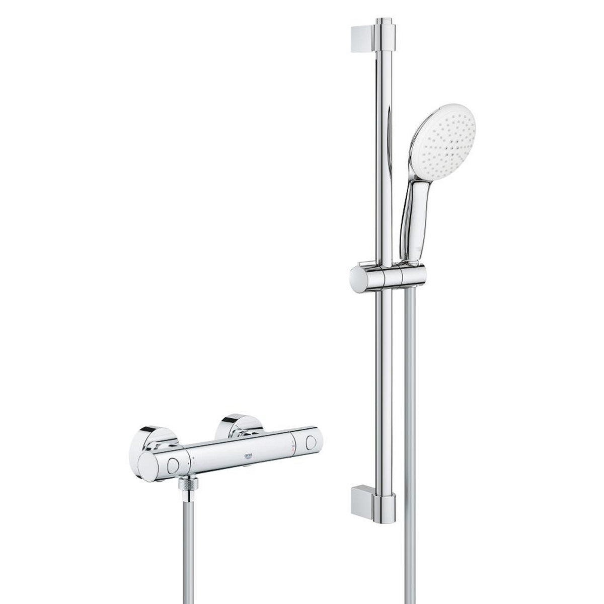 Grohe Grohtherm 800 Cosmopolitan Termostatik Duş Bataryası ve Sürgülü El Duşu Seti - Ürün Görseli