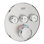 Grohe Grohtherm SmartControl Ankastre Termostatik Banyo/Duş Bataryası (Sıva Üstü Grubu), 3 Yollu, Paslanmaz Çelik - Ürün Görseli