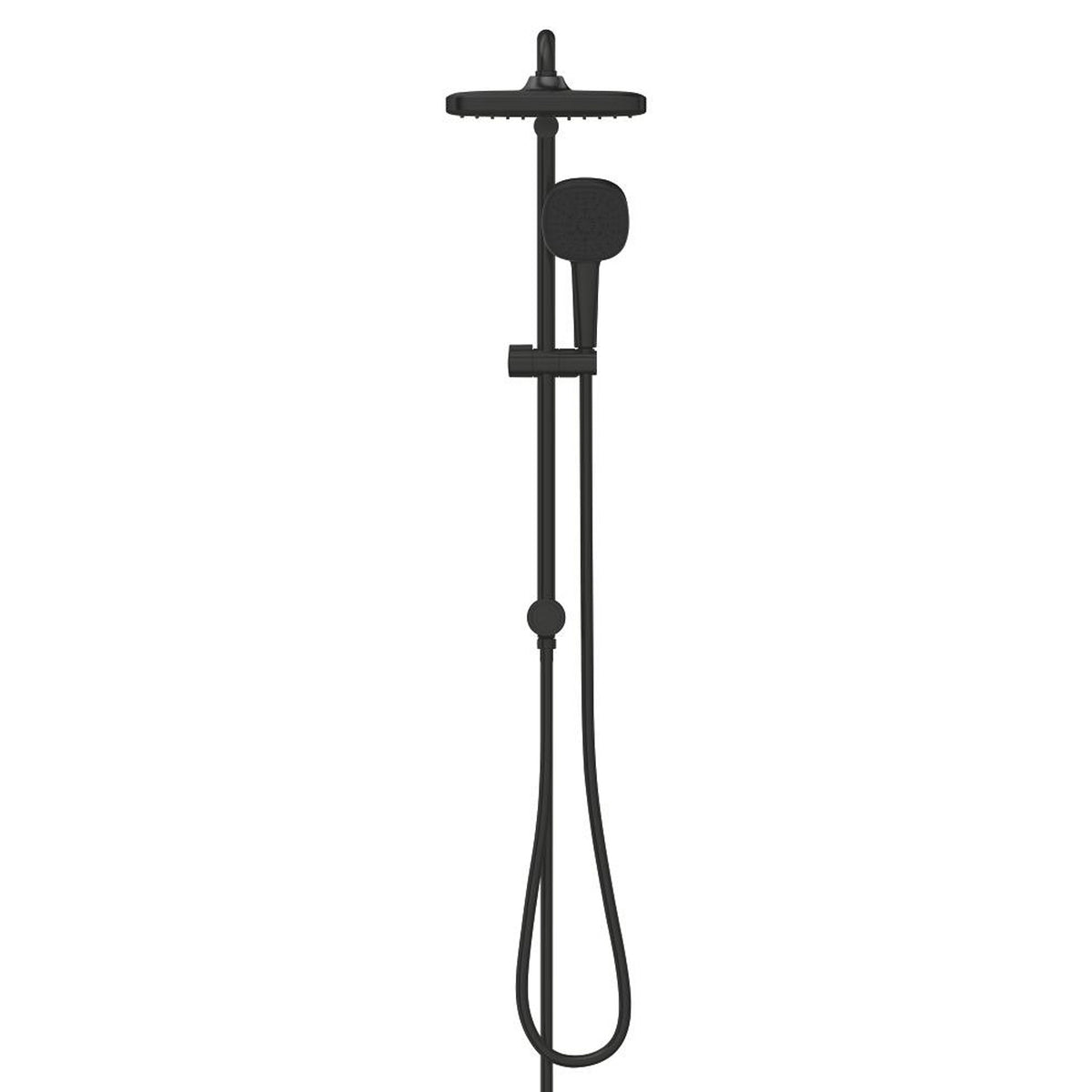 Grohe Tempesta System 250 Cube Kare Duş Başlıklı Duvara Monte Duş Sistemi, Mat Siyah - Ürün Görseli