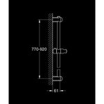 Grohe Euphoria Duş Sürgüsü, 90 cm - Teknik Çizim