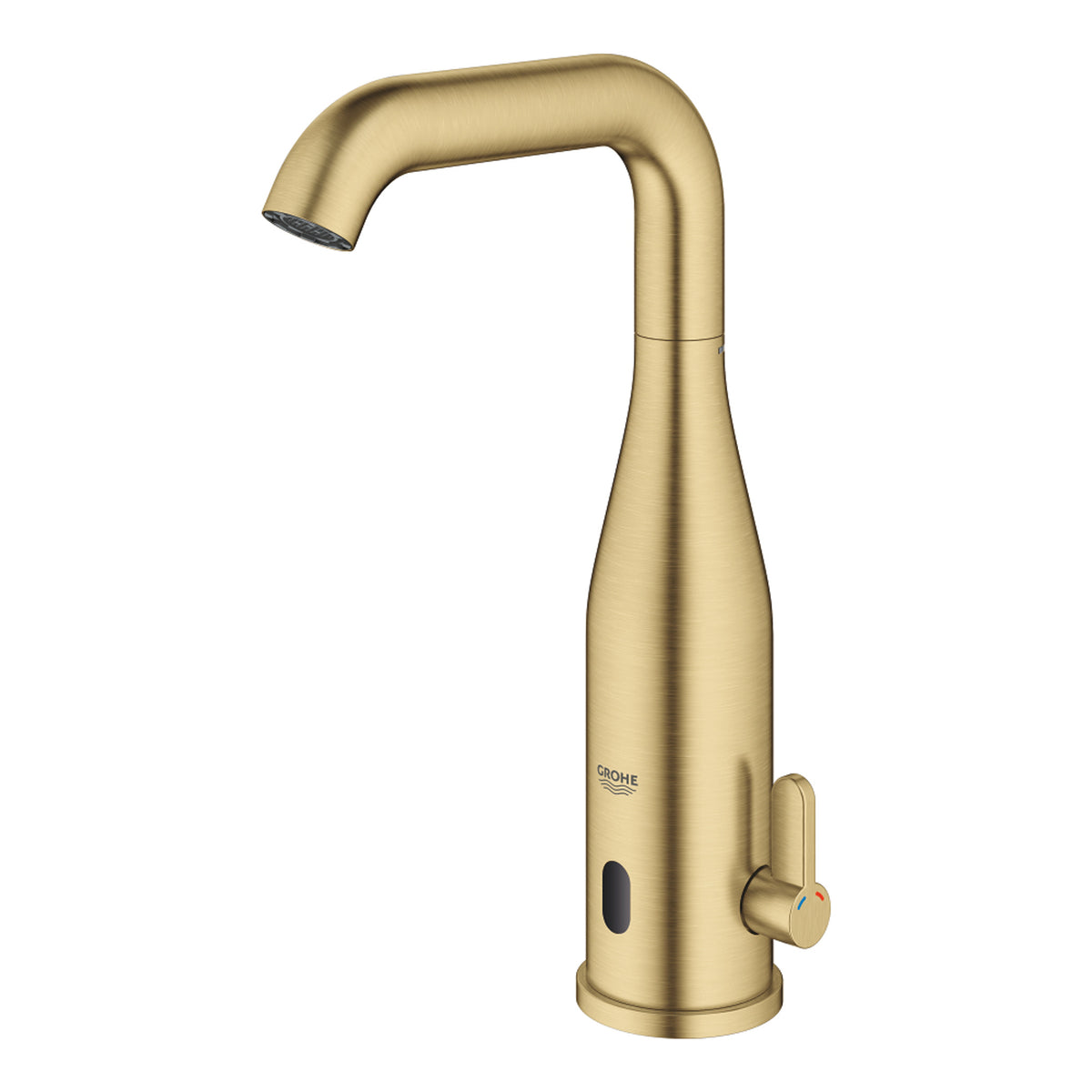 Grohe Essence E Fotoselli Lavabo Bataryası, Çift Su Girişli, Ayarlanabilir Sıcaklık Sınırlayıcısı, Fırçalı Altın - Ürün Görseli