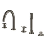 Grohe Atrio 5 Delikli Ankastre Küvet Bataryası (Sıva Üstü Grubu), Fırçalı Sert Grafit - Ürün Görseli