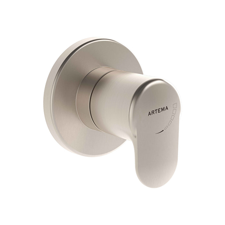 Artema Root Round Ankastre Stop Valf (Sıva Üstü Grubu), Fırçalı Nikel – A4273034