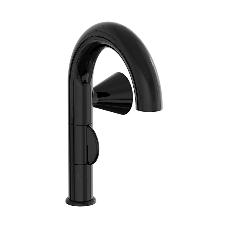 VitrA Liquid Sağ El Lavabo Bataryası, Parlak Siyah – A4274939